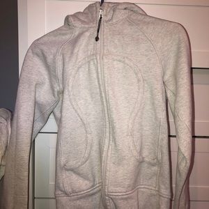 LULULEMON zip up white zip up sweater